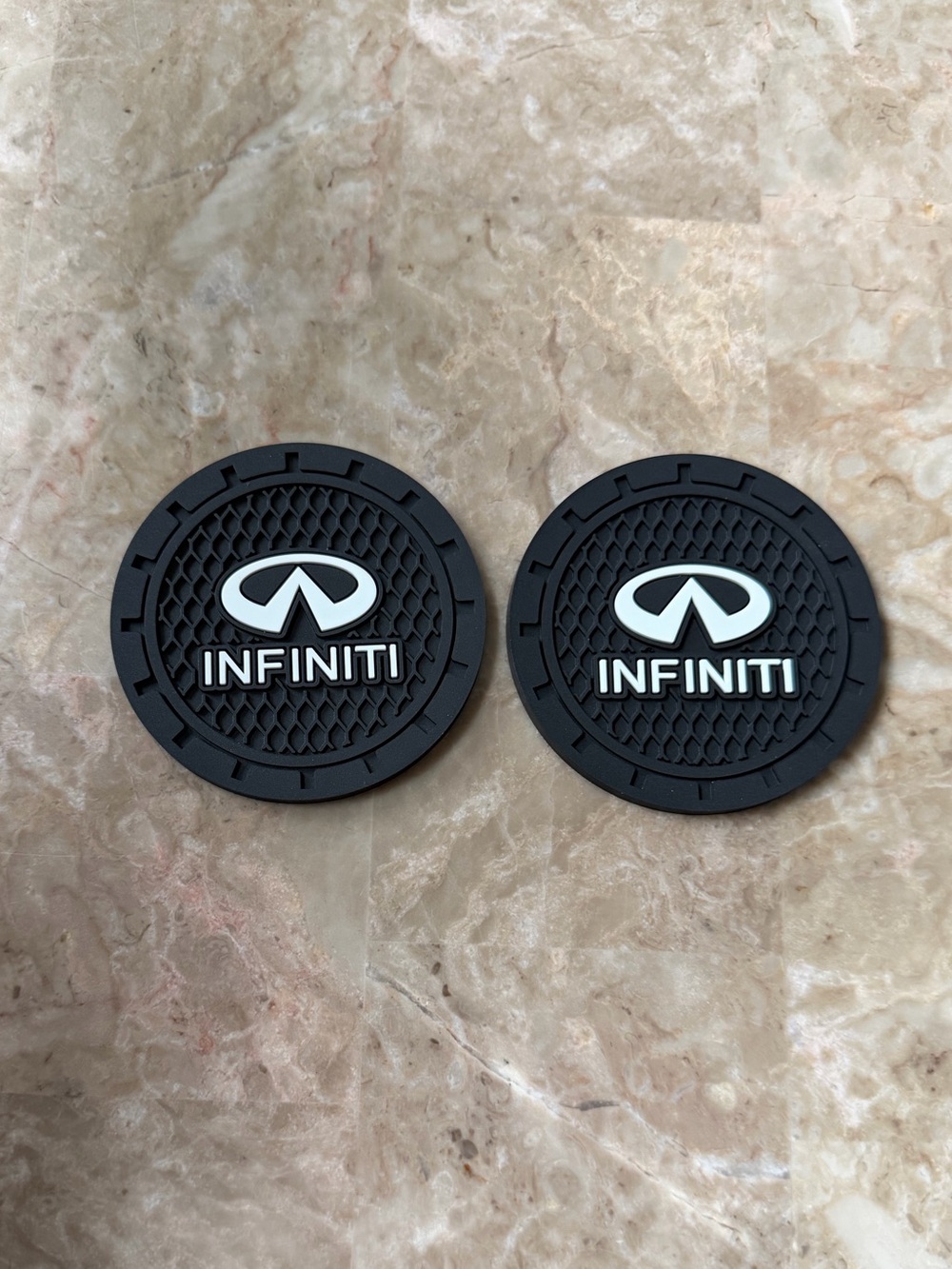 Infiniti Cup Holder Coasters Silicone 2pcs NWT